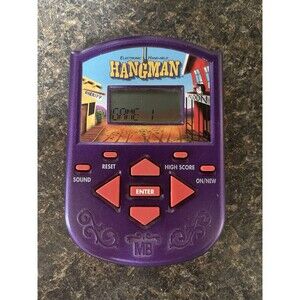 Electronic HANGMAN Video Game Handheld Milton Bradley MB Vintage Tested-working